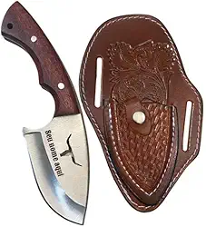 Faca Campeira Unha de Onça Personalizada com Bainha de Couro