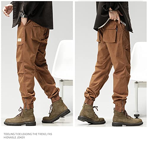 Mens Cargo Pants Relaxed Fit with Pockets Casual Boys Jogger Pants Trousers3