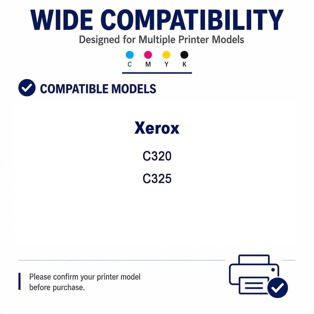C320 sostituzione della cartuccia di toner ad alta resa per 006R04823/20/21/22, compatibile con Xerox C320 C325, con chip ,Yellow 1 Pack