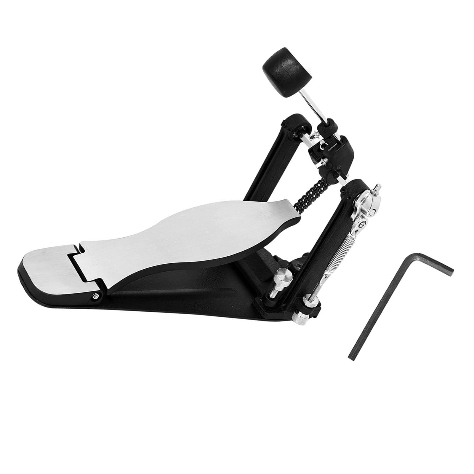 Pedale per grancassa con doppio controllo stabile antiscivolo Pad Metallo Drum Pedal per batteria acustica elettronica