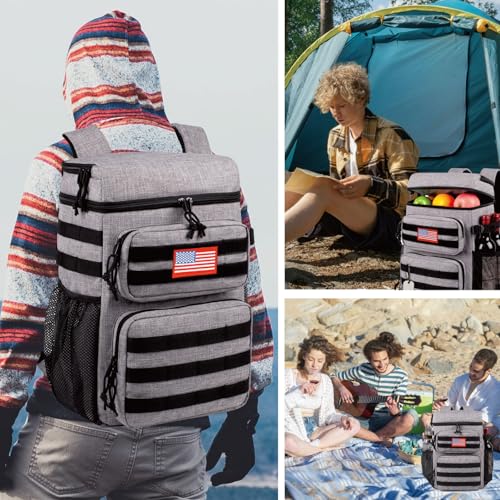 Image of Tactical Backpack Cooler,Soft Lightweight Leakproof Cooler Backpack,Insulated Cooler Bag,Portable Soft Cooler Bag Waterproof for Beach, Travel, Camping, Picnic, Hiking