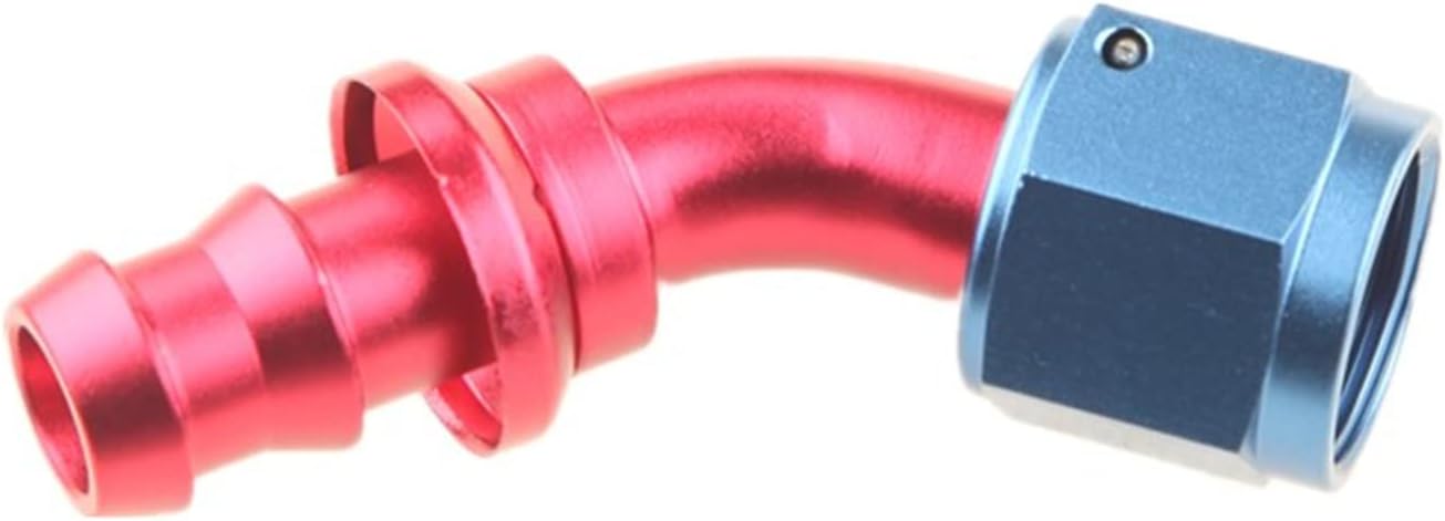 ADLERSPEED AN16 16AN Female 45 Degree Swivel Push On/Push Lock Hose End Oil Fuel Line Fitting Black