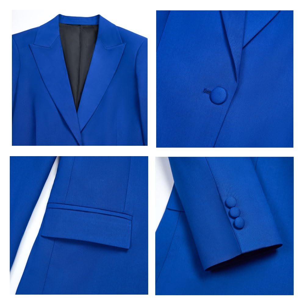 Vestito da donna 2 pezzi pantaloni da lavoro set di abiti da donna formale da ufficio abiti da donna con risvolto da donna adatto per il lavoro professionale