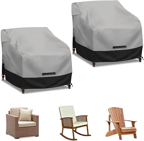Patio Swivel Chair Cover 2 Pack Fits up to 28"W*30"D*32"H,