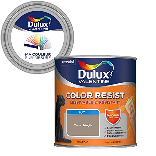 Ma Couleur Sur-Mesure par Dulux Valentine – Peinture Intérieure Murs, Plafonds, Boiseries - Palette Naturelle, Pièce à Vivre Mat, Terre d'Argile , 0,5 L