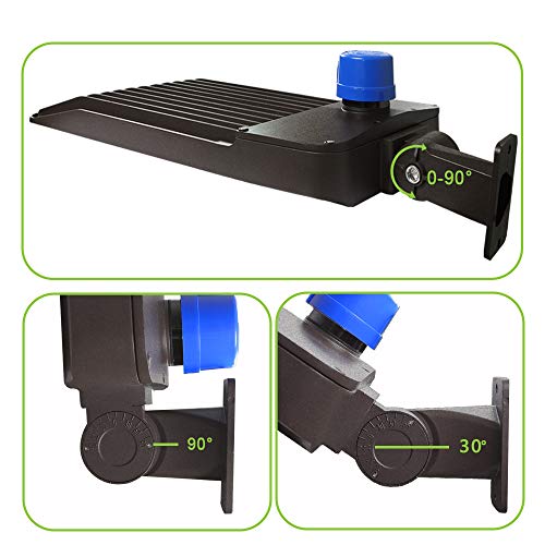 Ledmo 300W Led Parking Lot Lights Adjustable Arm Mount With Photocell 1000-1200W Hid/Hps Replacement Waterproof Ip65 36000Lm 5000K Outdoor Commercial Area Street Flood Lighting(2Pack) #TOP5