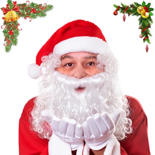 Mino Plus Weihnachtsmann Bart Perücke,Santa Claus Bart,Nikolaus...