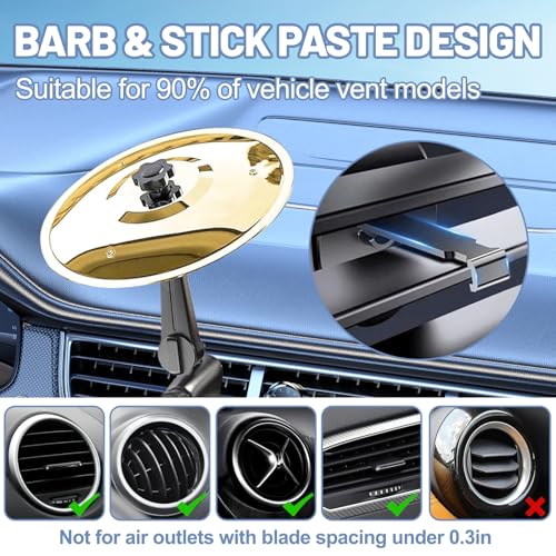 Mayoii Premium Auto Becken Air Vent mit Musikalisches Crash Becken-Design 360° drehbar sicherer