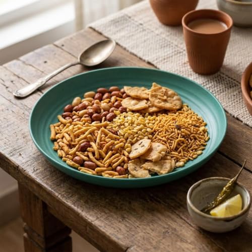 Image of Wheat Straw Dinner Plate Set, Eco-Friendly Dinner Set Round Serving Plate, Dishwasher & Microwave Safe - Perfect for Dinner Dishes Deep Plates Easy to Clean (Dark Green -4PCS, 20 cm)