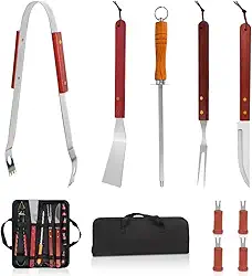 Kit Churrasco, Kit para Churrasco, Kit Churrasco 9 Peças com Maleta, Kit Churrasco Conjunto, Jogo de Facas, Facas para Churrasco, Kit de Churrasco, Lâmina de Aço Inoxidável
