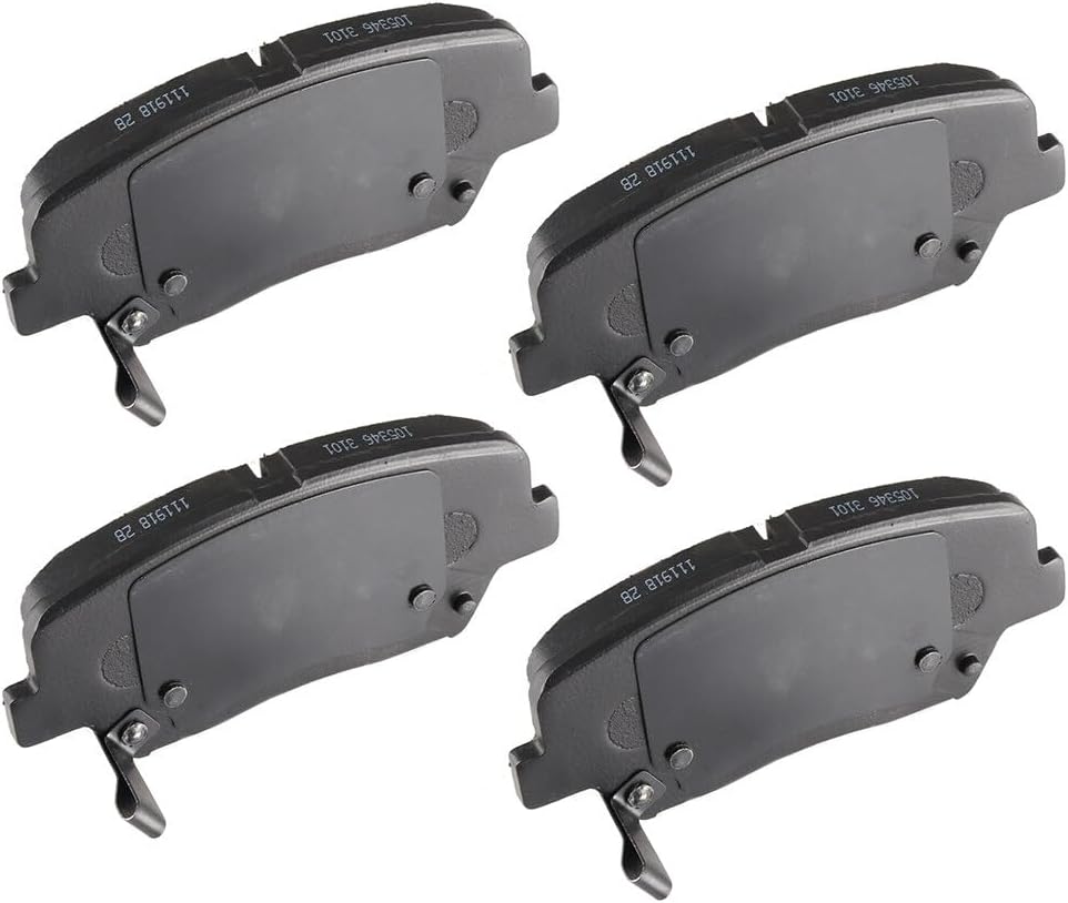 LSAILON [D1432] Front Semi-Metallic Disc Brake Pads Set For Hyundai Azera 2012-2017,For Hyundai Santa Fe 2010-2012,For Hyundai Santa Fe Sport 2013-2014,For Kia Sorento 2011-2014 [4PCS]