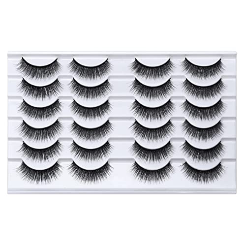 Sonafeel Natural Lashes Short False Eyelashes 13Mm Volume Strip Lashes 12Pairs 3D Mink Lashes Fluffy Reusable Fake Eyelashes Pack #TOP7
