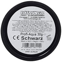 Eulenspiegel 181119 - Profi-Aqua Schminke, Schwarz, 30 g , vegan – Ansicht 2