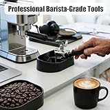 Coffee Portafilter Cleaning Kit, Electric Automatic Knock Box Cleaner with Anti-Spill Grounds Tray & Precision Deep-Clean Brush for 51/53/58mm Barista Espresso Machines - Image 4