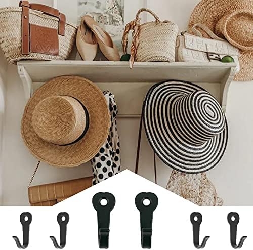 Coat Hooks, 10 Pcs Single Hanger Hook with Screws Metal Wall Mounted Hooks Robe Hooks Hangers Hanging Bedroom Clothes Hat Scarf Bag Key Bathroom Towel