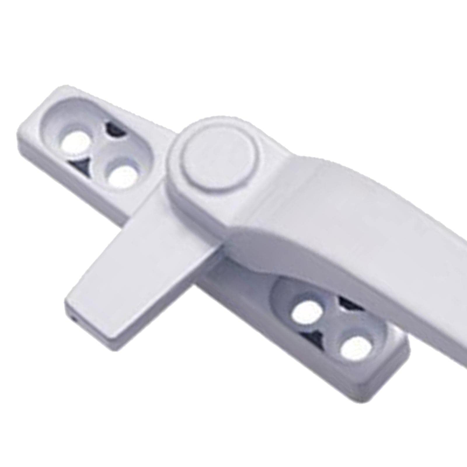 Poignée de fenêtre universelle en alliage d'aluminium avec serrures pour double vitrage, porte à bascule, sécurité - Barre droite blanche