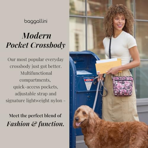 Image of Baggallini Modern Pocket Crossbody Bag for Women, 8.5 inchx8.5 inch Handbag Purse with RFID, Lightweight Water-Resistant
