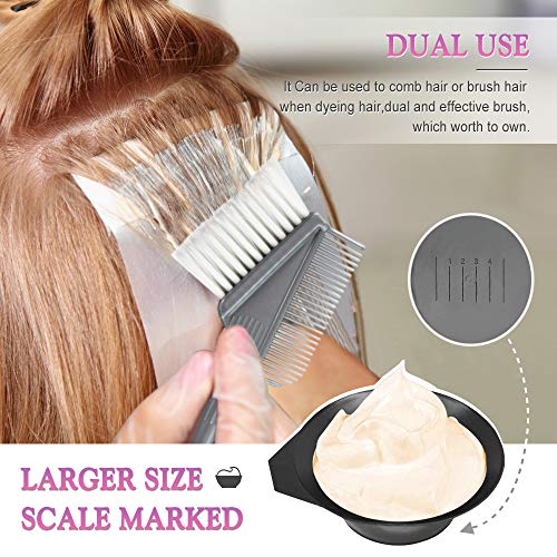 Hair Dye Kit 20 Pieces Hair Dye Brush, Hair Dye Gloves, Hair Dye Bowl, Hair Dye Brush Applicator, Hair Dye Brush And Bowl Set For Salon And Home DIY(Purple)
