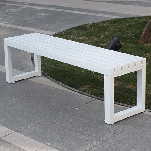 Durable Weatherproof Metal Backless Garden Bench for Outdoor Patio, Balcony, Park & Lawn Seating - Stylish & Functional Outdoor Furniture