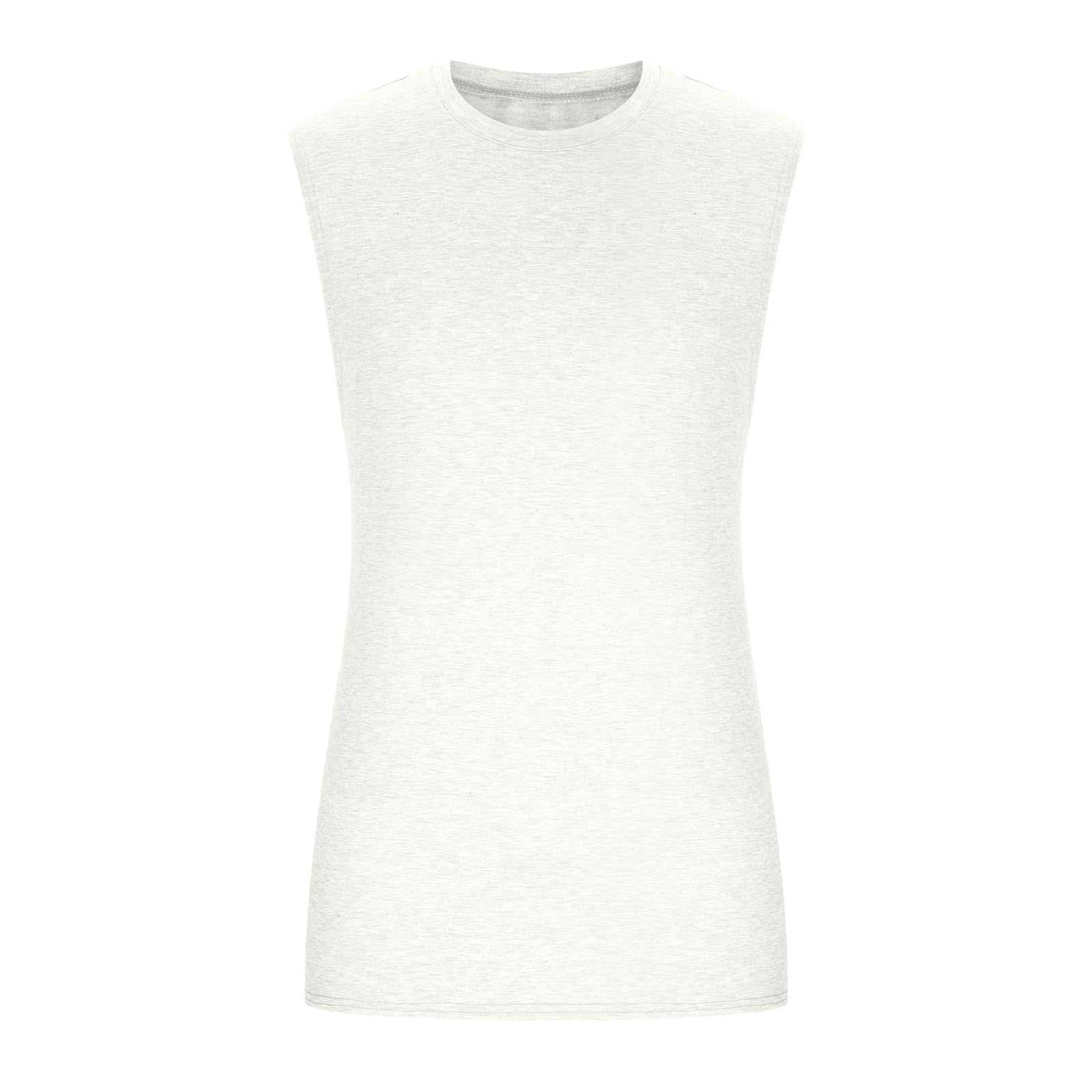 Debardeur Homme 100% Coton Manches Maillot Running Tee Shirt pour Sports Jogging Musculation Vest