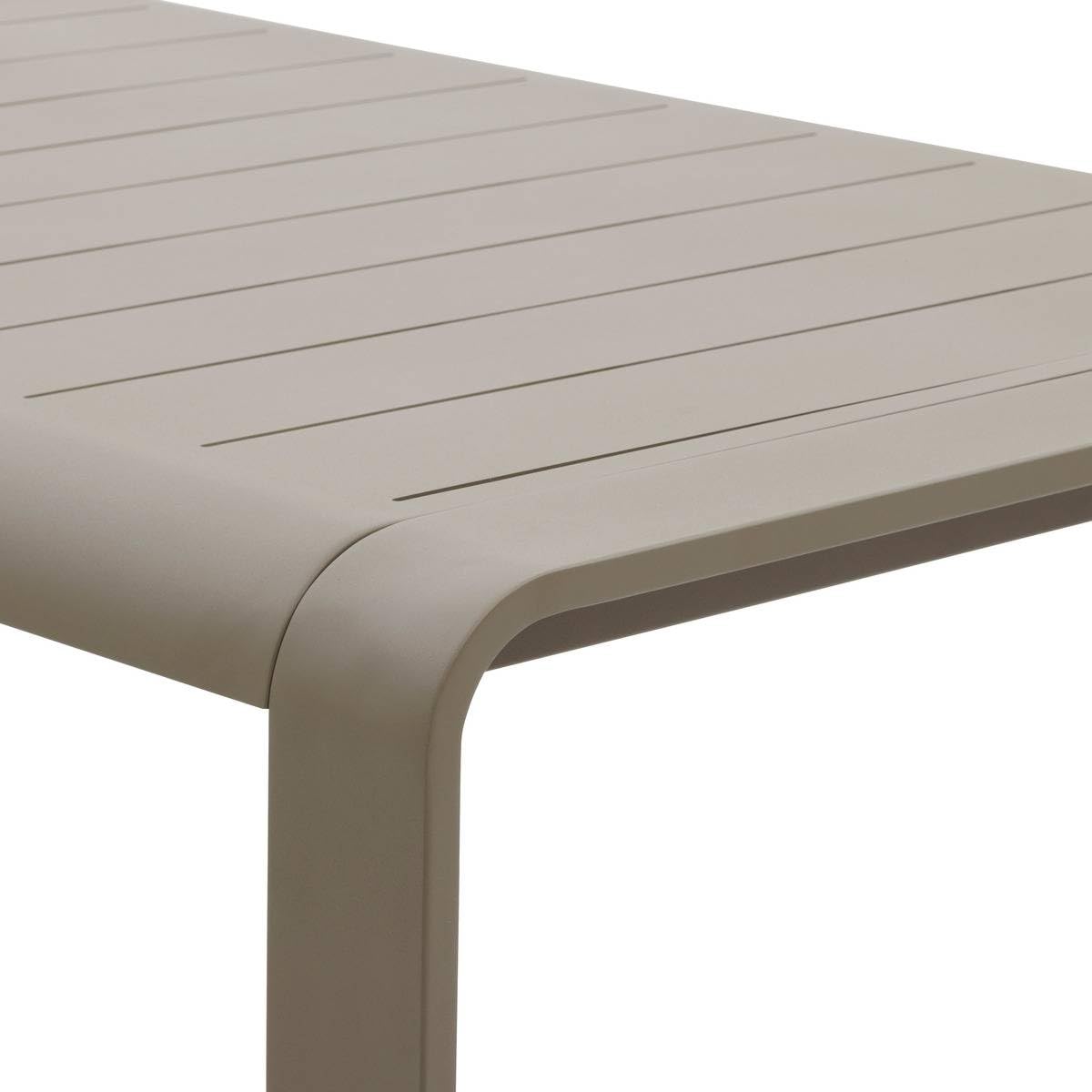 Hespéride - Mesa de jardín Domilly Café para 10 Personas, 260 x 100 cm, Aluminio anticorrosión, Resistente a los Rayos UV - para Uso en Exteriores y terrazas