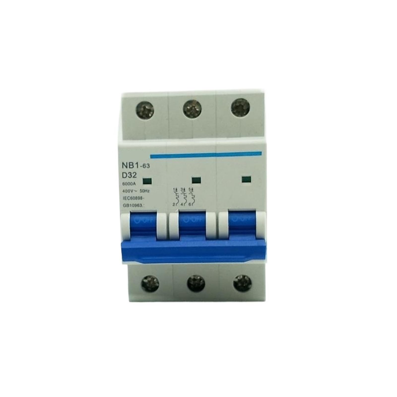 Wyłącznik automatyczny NB1-63 mini wyłącznik 3-biegunowy 6KA C6A C10A C16A C20A C25A C32A C40A C50A C63A D6A D10A D32A(C20A)
