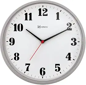 Relógio de Parede Quartz Cinza