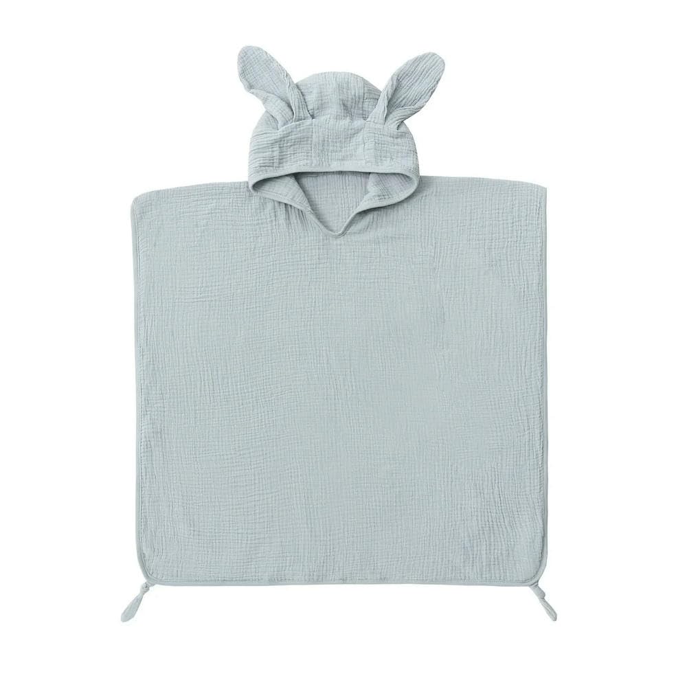 ZBDP Serviette de bain pour bébé en microfibre coton à capuche serviette poncho doux pour enfants