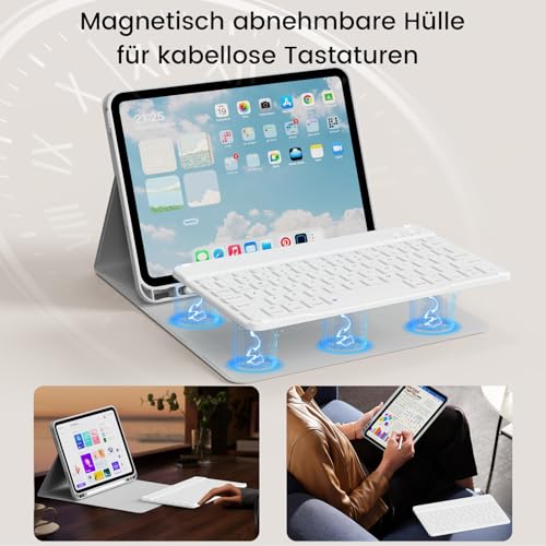 GKABXY Hülle mit Tastatur für iPad A16 11/10 Generation 2025/2022, 11/10.9" – Ansicht 6