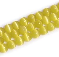 Vista 16 de Cuentas de Ojo de Gato Negro, Redondas de 6 mm, Piedras Preciosas Semipreciosas Sueltas para Fabricación de Joyas (63-66 piezas/cadena)