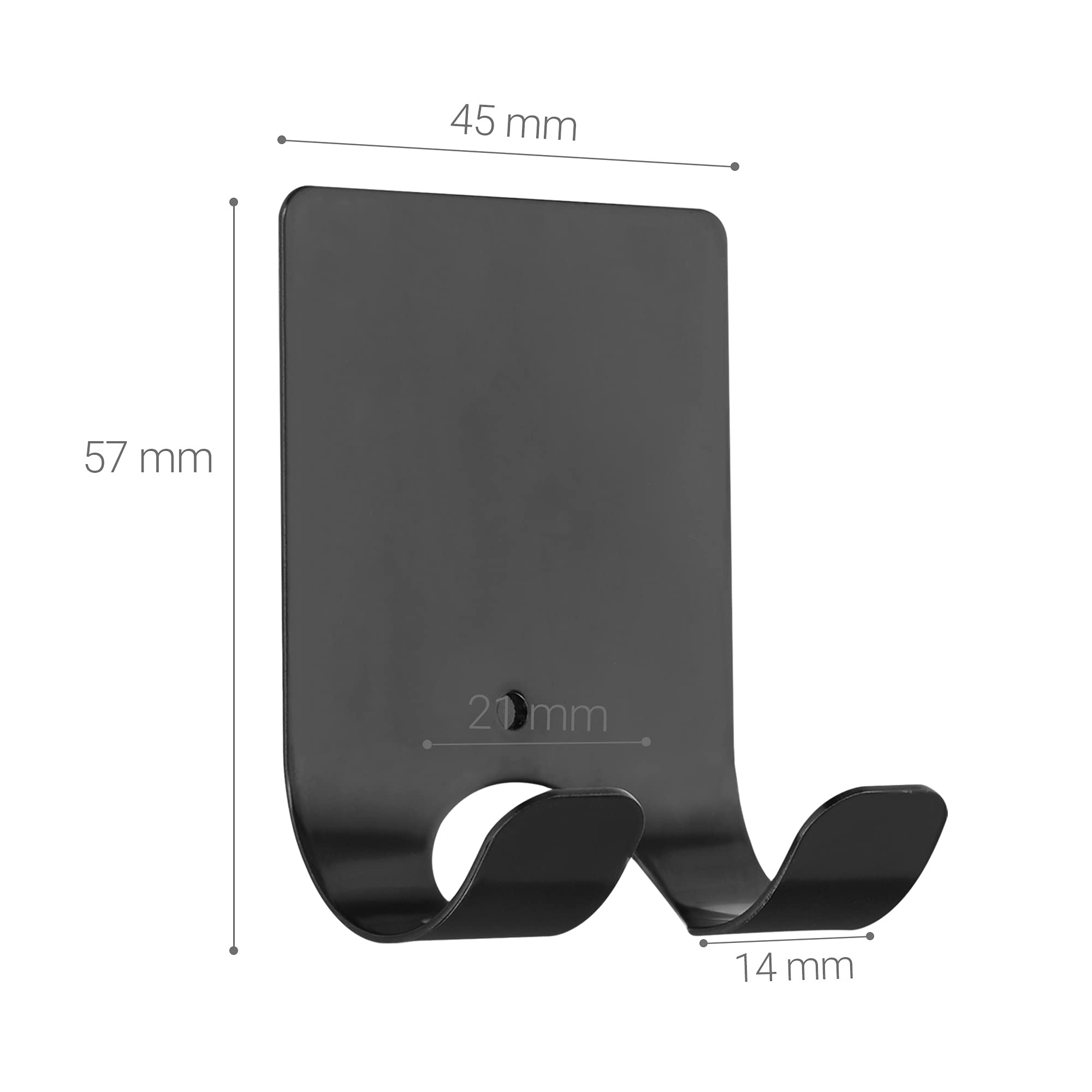 kwmobile 2X Gancio Adesivo Portarasoio in Metallo - Appendi Rasoio da Barba e Lametta Peli Gambe - Supporto Universale 45x61mm - Porta Lamette Autoadesivo Acciaio Inox