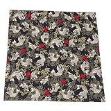 Angoily Paño de Envoltura Japonés Furoshiki de Algodón Suave con Diseño de Peces Koi para Embalaje Versátil y Decoración Cultural para Envolver Cajas de Comida y Regalos