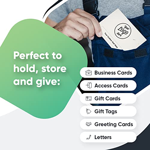 Custom Gift Card Holder Carrier 250 Pack Bulk for Businesses, Corporate Gifts, Employees, Customers Customized Message and Colors