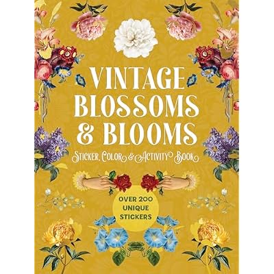 Vintage Blossoms and Blooms Sticker, Color and Activity Book