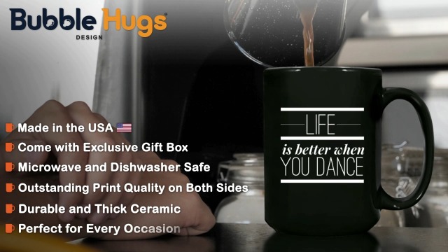 Amazon.com: Dance Coffee Mug 15oz Black - Better When Dancing - Unique Dance  Teacher Idea for Pole Dancers Ballroom Dancer Zumba Party People : Home &  Kitchen