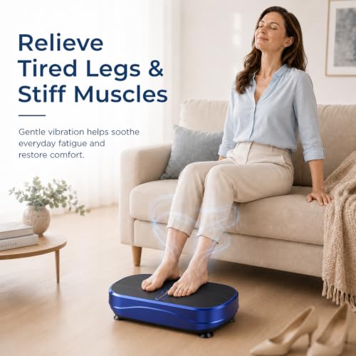 Image of Natini Vibration Plate Exercise Machine - Power Vibrating Plate for Lymphatic Drainage,Whole Body Workout Machine for Women Weight Loss Home Fitness,