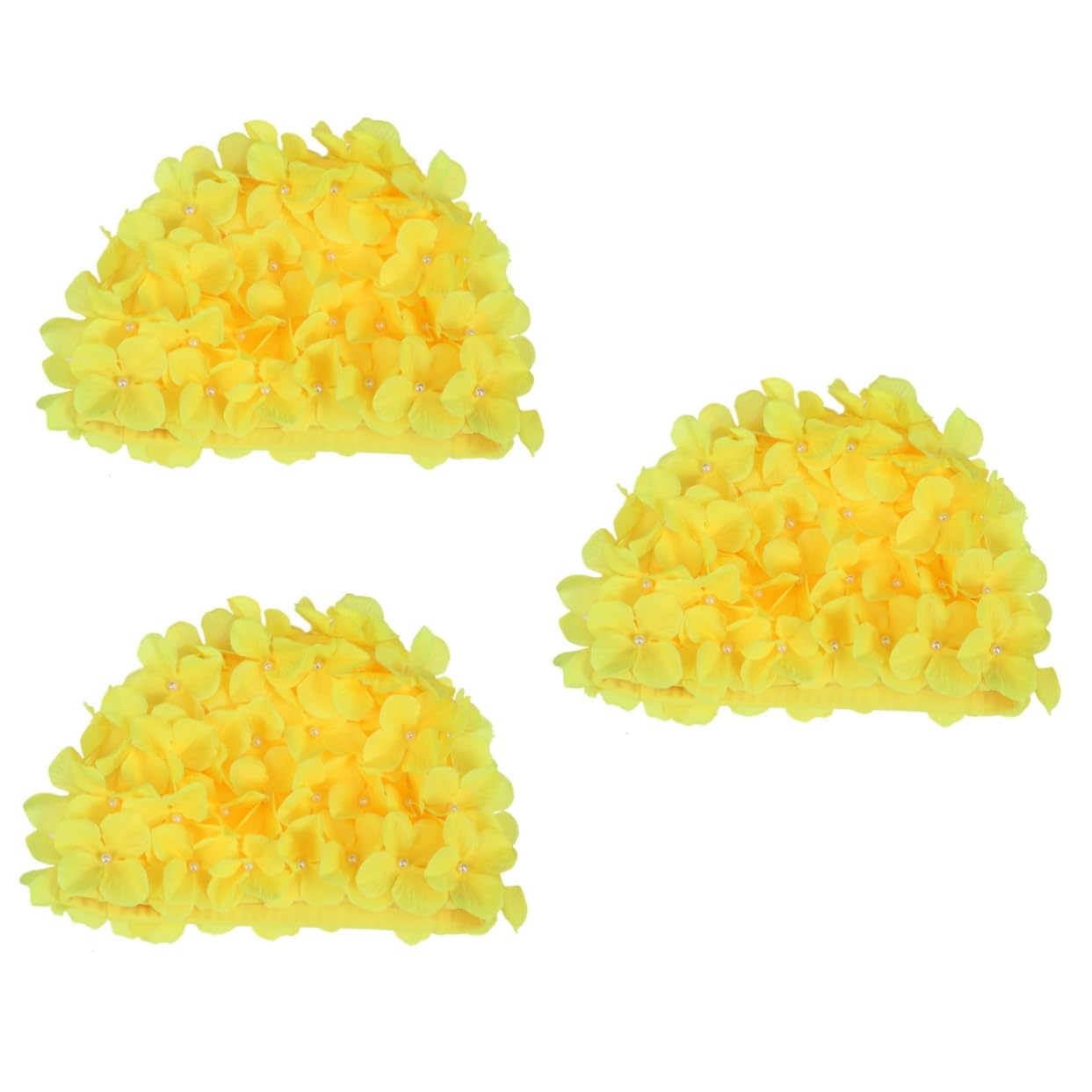 3 Uds Gorros De Natación para Mujer Gorro De Natación para Mujer Gorro De Baño Floral Gorro De Baño De Pétalos Sombrero De Ducha para Niños Sombrero De Señora Gorros De Baño