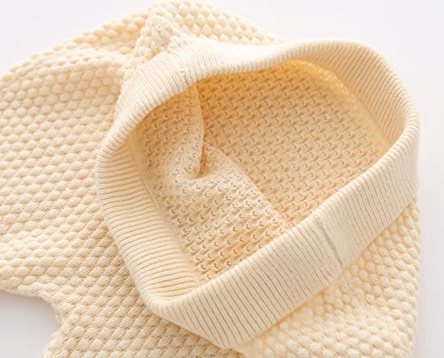 Toddler Baby Boys Girls Sweater Set Newborn Knit Crochet Outfit Pants Solid Clothes Long Sleeve Pullover Sweatshirt Tops Beige #TOP5