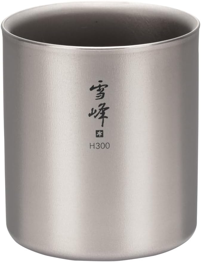 Titanium H300 Stacking Mug, TW-123, Premium Titanium, Made in Japan, Ultralight for Camping, Backpacking Everyday Use, Lifetime Product Guarantee