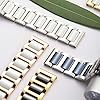 Kai Tian Two Tone 18mm Silver Stainless Steel Watch Strap Band Blue Ceramic Watch Bracelet Replacement Band Deployment Clasp #4