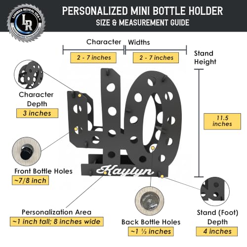 Image of Lumber Reveal USA | Any Length Personalized Shot Bottle Holder | Mini Liquor Bottle Display | Custom Liquor Bottle Centerpiece | Unique Party Decorations
