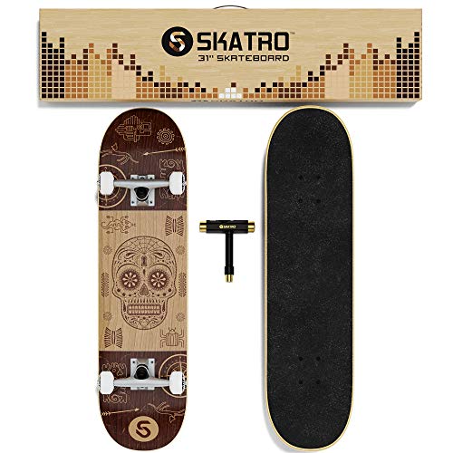 Image of Skatro - Pro Skateboard 31 inch Complete Skateboard. Skate Board Ages: Adults, Boys, Girls, Beginners, and Kids