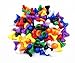 HONBAY 80pcs Multi-Color Plastic Pawns Pieces for Board Games, Tabletop Markers Component