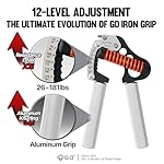 GD IRON GRIP Grip Strength Trainer Adjustable Hand Gripper Strengthener Hand Grip Exerciser Wrist Strengtheners Silent & Durable – Forearm, Finger & Hand Strength Training for Athletes, Climbers & Rehabilitation - Image 3