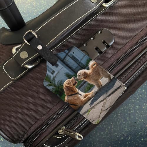 Personalized Luggage Tags Custom Image/Text/Logo PU Leather Luggage Tag, Customized Travel Suitcases Labels Tags for Travel, Business Trip, Gift for Men Women3