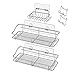 Nieifi Shower Caddy Basket with Hooks Soap Dish Holder Shelf for Shampoo Conditioner Bathroom Kitchen Storage Organizer SUS304 Stainless Steel Adhesive No Drilling - 3 Pack