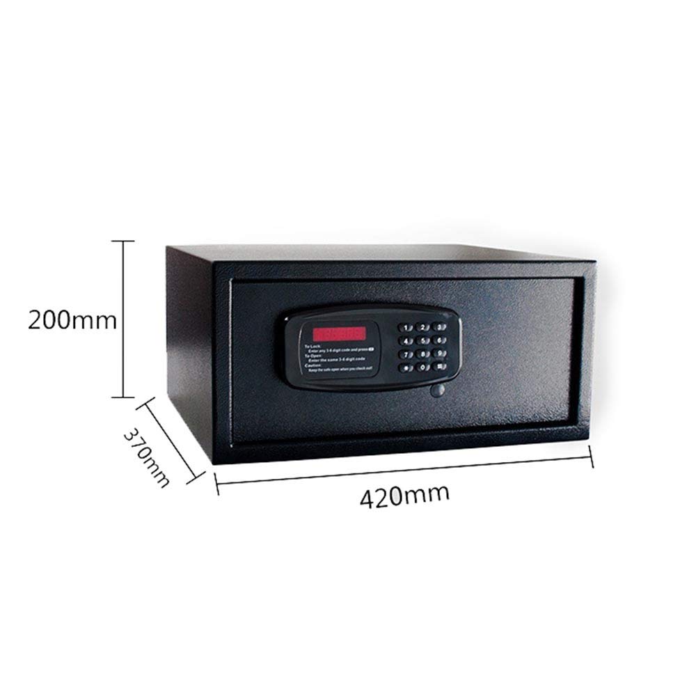 Casseforti Home Office e Hotel Cassaforte Elettronica in Acciaio con Tastiera Digitale per Gioielli, Denaro, Contanti, Oggetti di Valore, cassaforte/Nero/42X37X20 cm