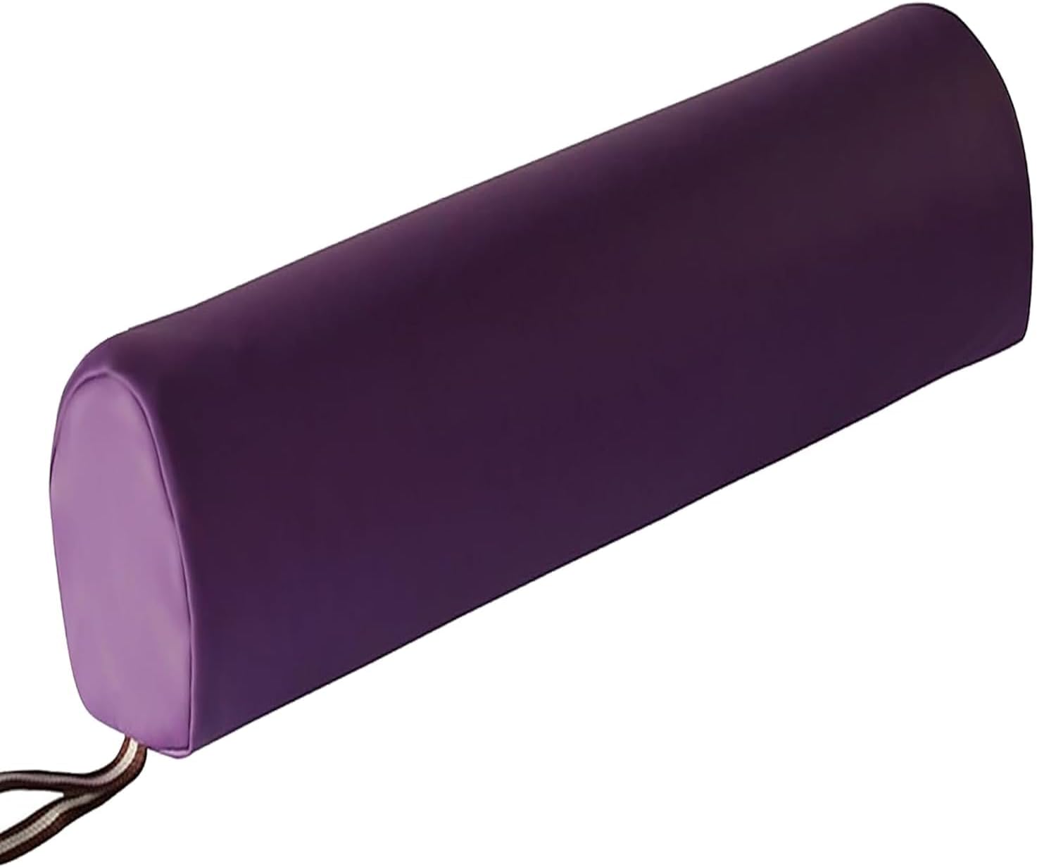 Massage Bolster,Pillow Cushion, PU Upholstery, Memory Foam, for Massage/Spa/Beauty/Tattoo/Back Pain Relief (Purple, 6" 3/4-round)