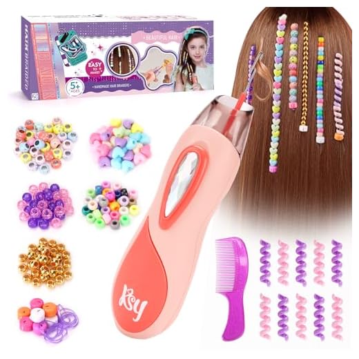 Cadeau Filles 5 6 7 8 Ans Enfants: Accessoires Cheveux Jouets pour Filles 7-12 Ans Perles pour Cheveux Tressés Cadeaux Anniversaire pour Filles 8 9 10 Ans Amusant Machine a Tresser Les Cheveux
