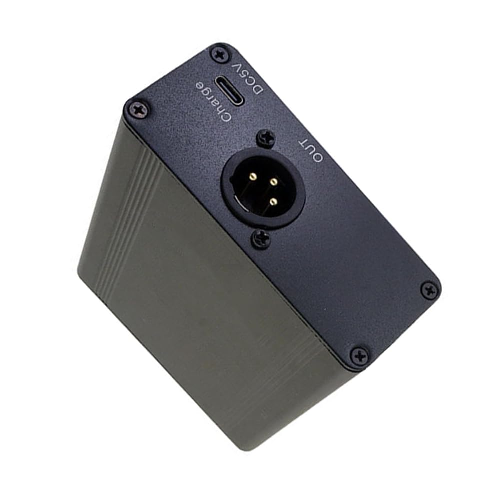 Alimentación Phantom de 48 V, Portátil y Recargable para Exteriores, Ideal para Cualquier Equipo de Grabación con Micrófono de Condensador.